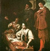 Francisco de Zurbaran birth of st. pedro nolasco France oil painting artist